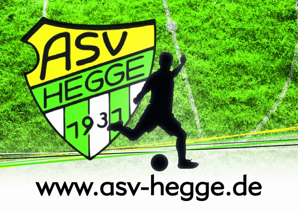 Der neue Fußball-Aufkleber des ASV Hegge 2009.